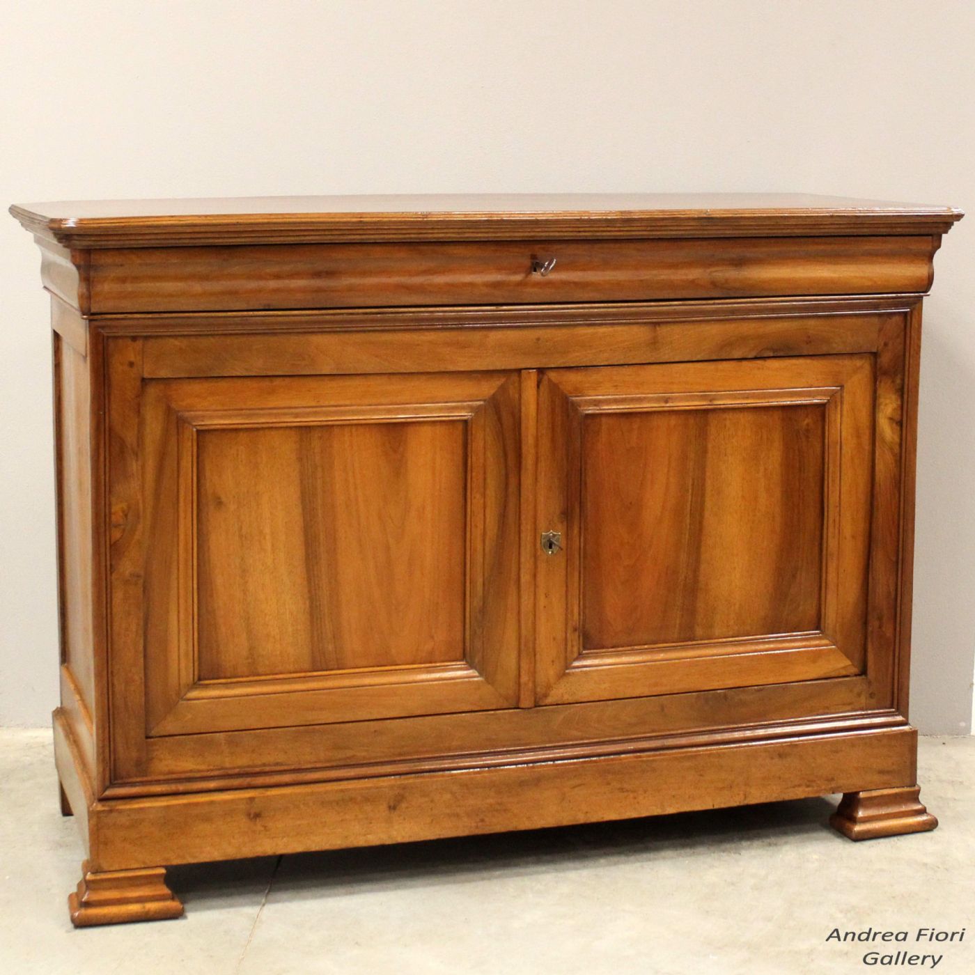 Antica credenza cappuccina Luigi Filippo in noce - epoca '800